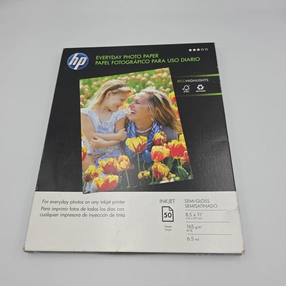 HP Everyday Semi-Gloss Inkjet Photo Paper 41 Sheets 8.5